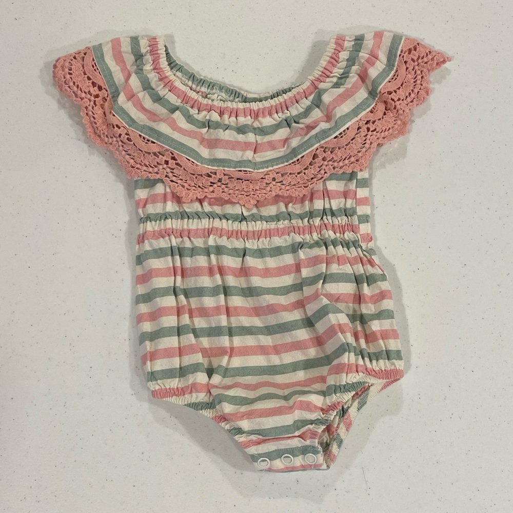 Bonnie Baby size 6-9 month off shoulder onesie